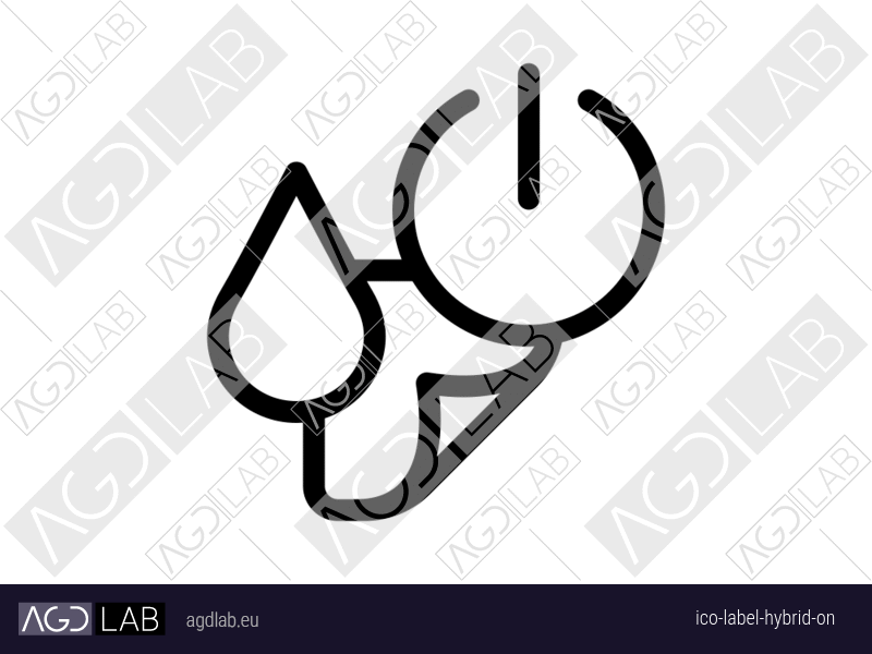 Label hybrid ON icon