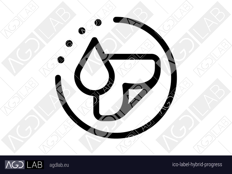 Label hybrid progress icon
