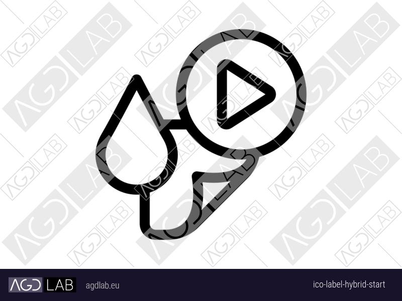 Label hybrid start icon