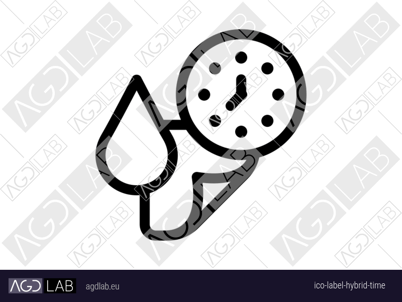 Label hybrid time icon