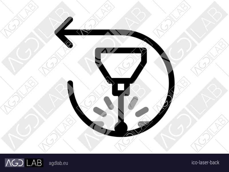 Laser back icon