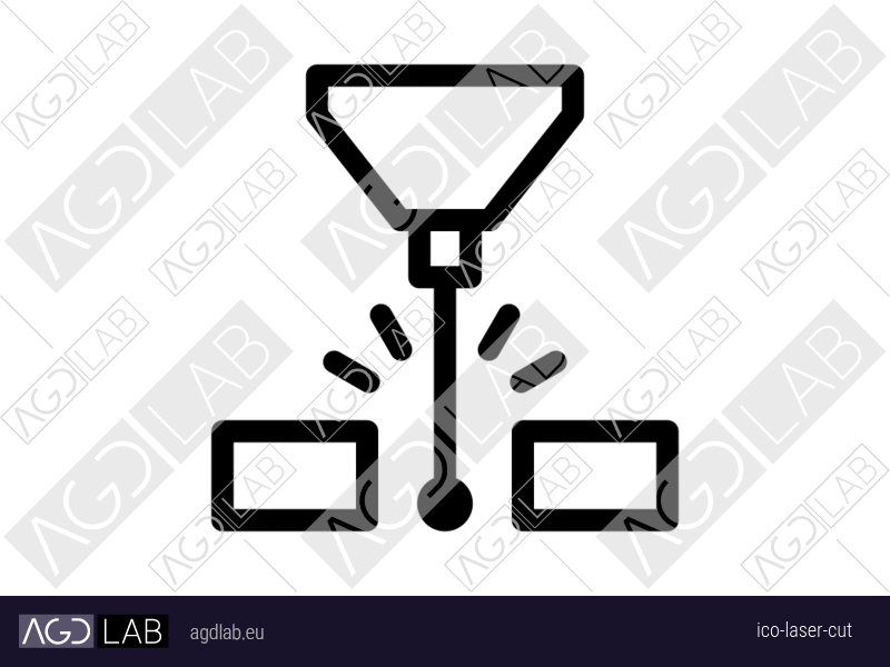 Laser cut icon