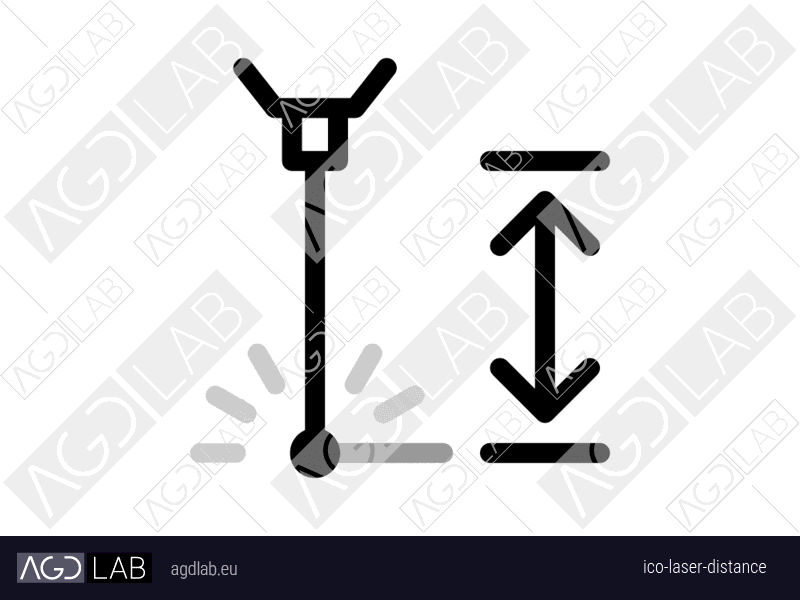 Laser distance icon