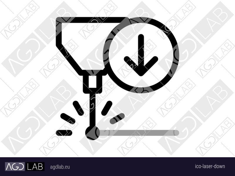 Laser down icon