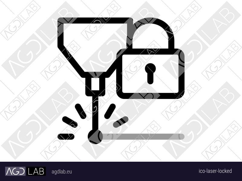 Laser locked icon