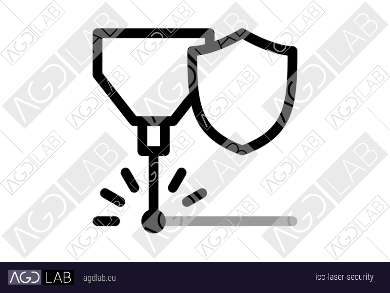 Laser security icon