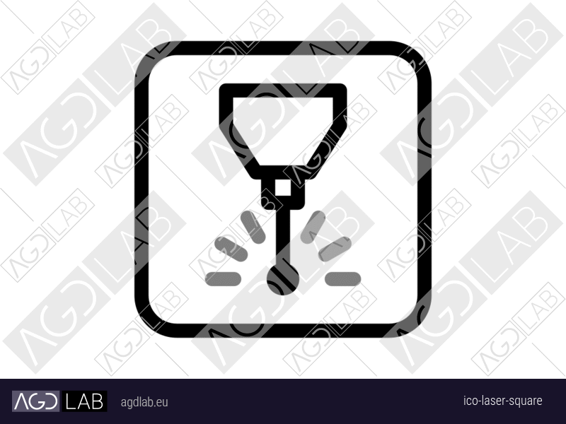 Laser square icon