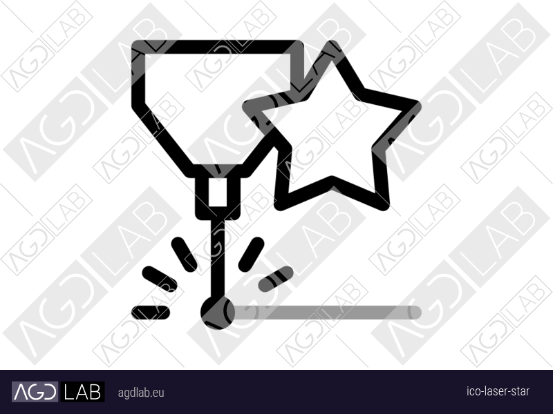 Laser star icon