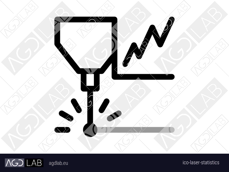 Laser statistics icon