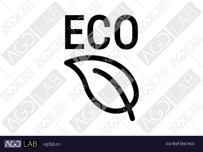 Leaf text ECO icon