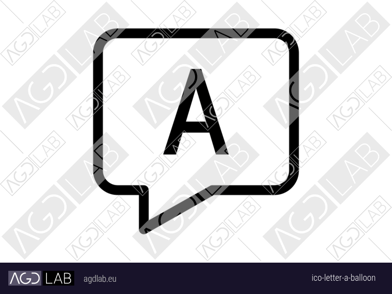 Letter A balloon icon