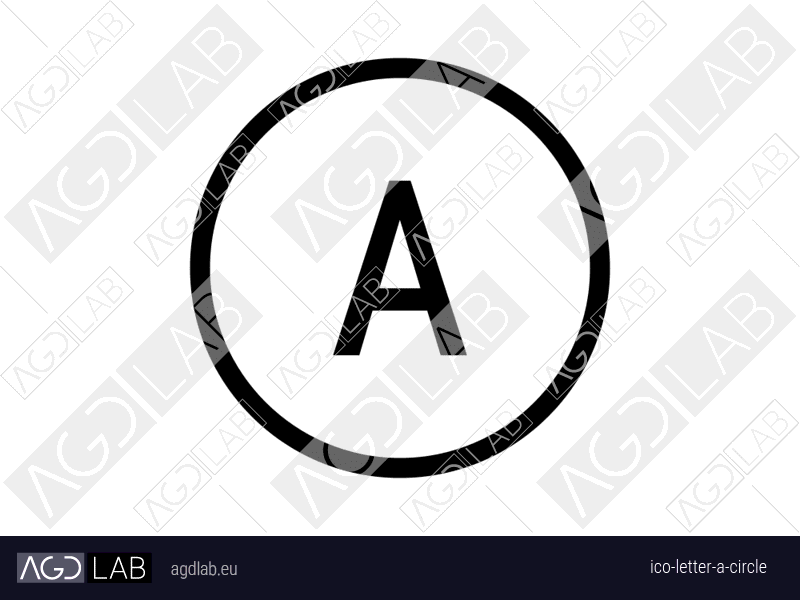 Letter A circle icon