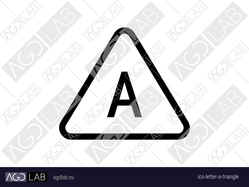 Letter A triangle icon