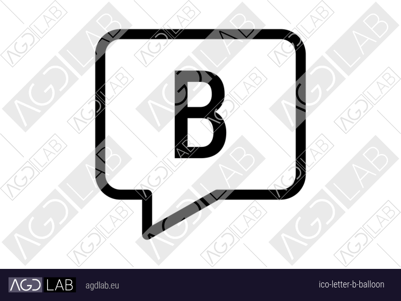 Letter B balloon icon