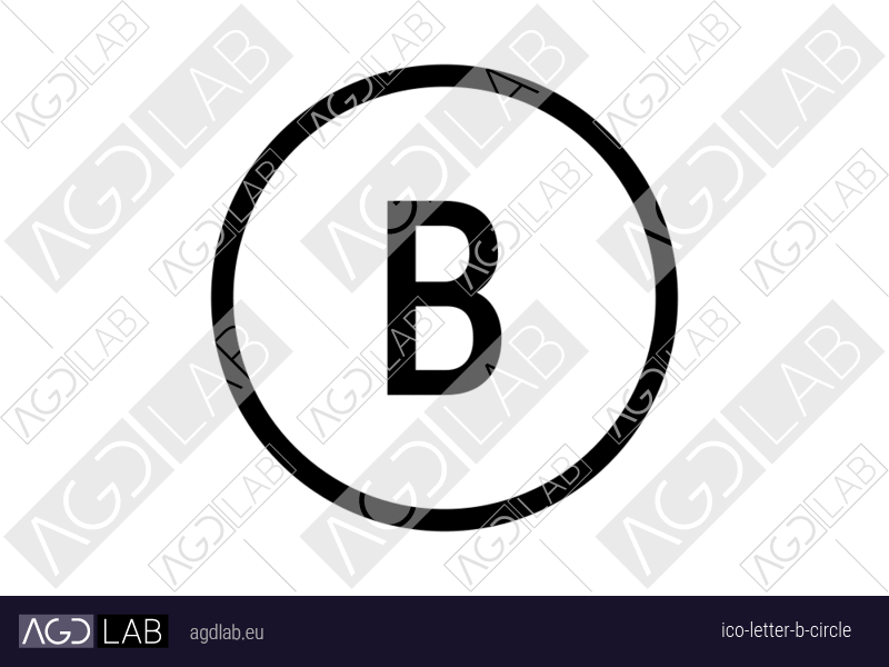 Letter B circle icon