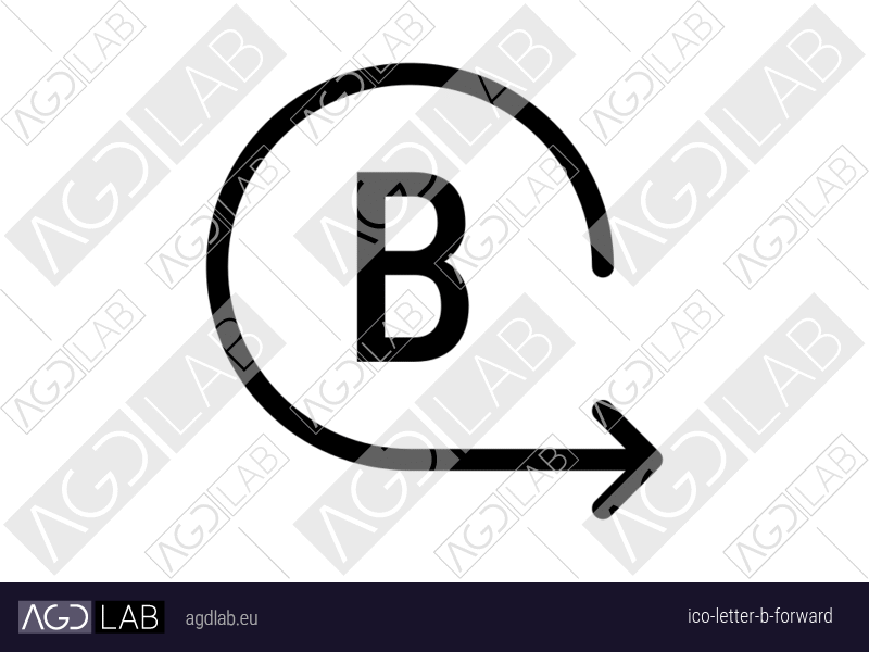 Letter B forward icon