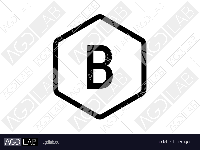 Letter B hexagon icon