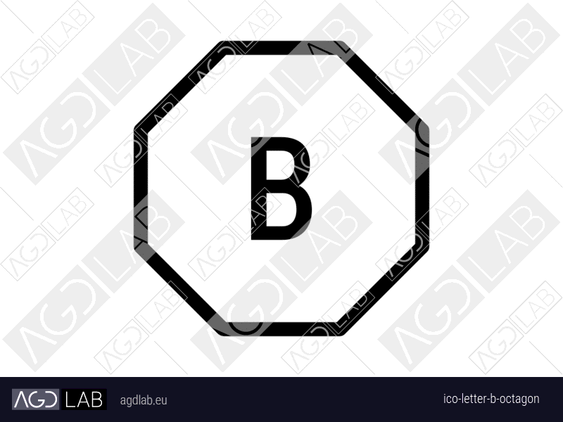 Letter B octagon icon