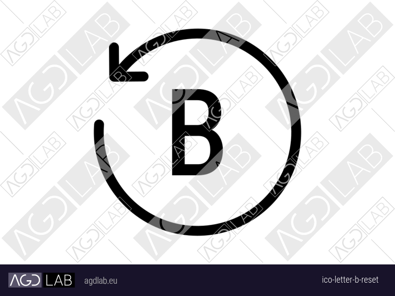 Letter B reset icon