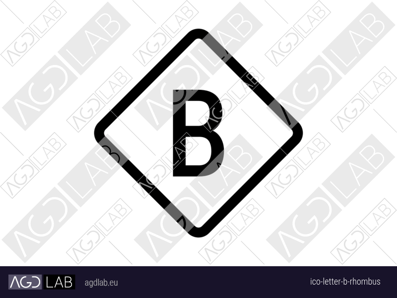 Letter B rhombus icon