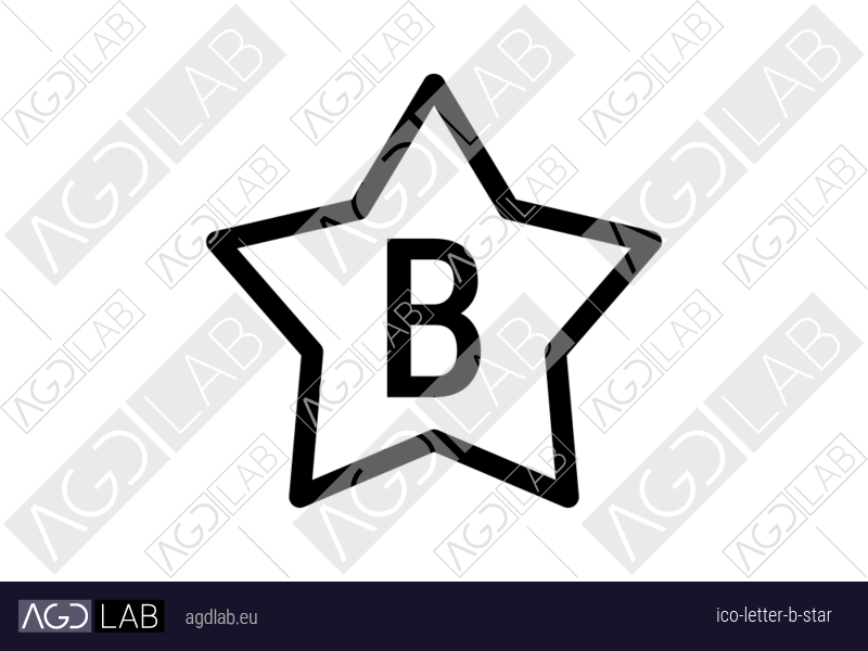 Letter B star icon