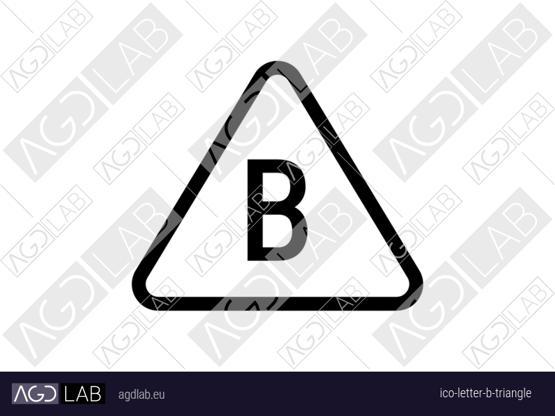 Letter B triangle icon