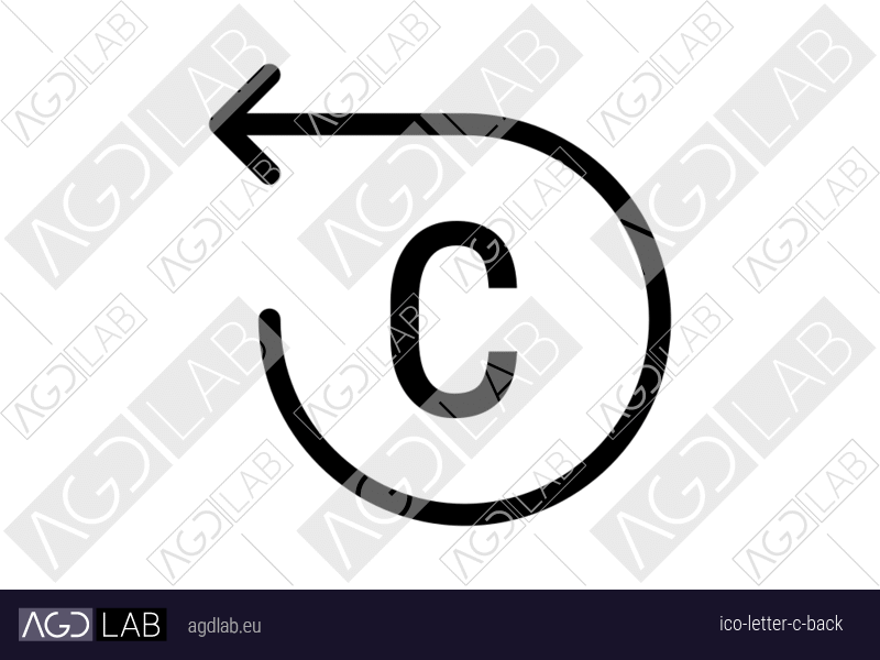 Letter C back icon