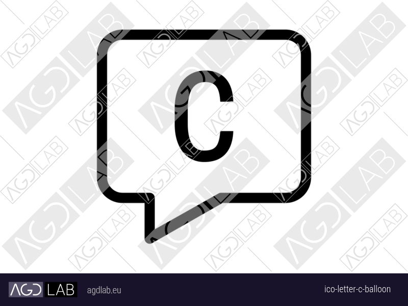 Letter C balloon icon