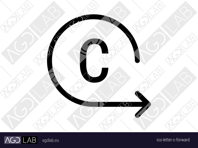 Letter C forward icon