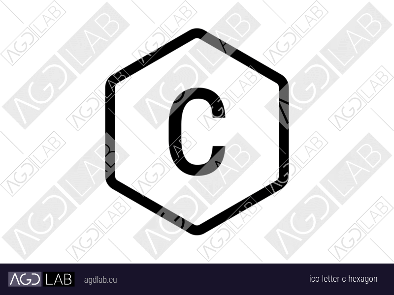 Letter C hexagon icon
