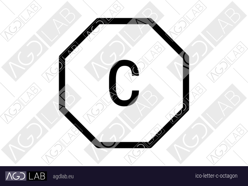 Letter C octagon icon