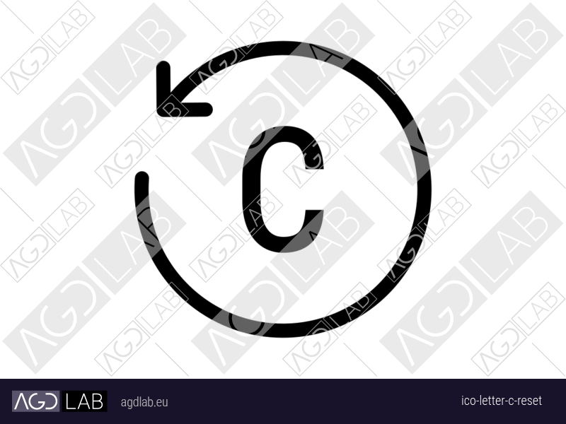 Letter C reset icon