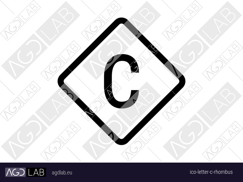 Letter C rhombus icon