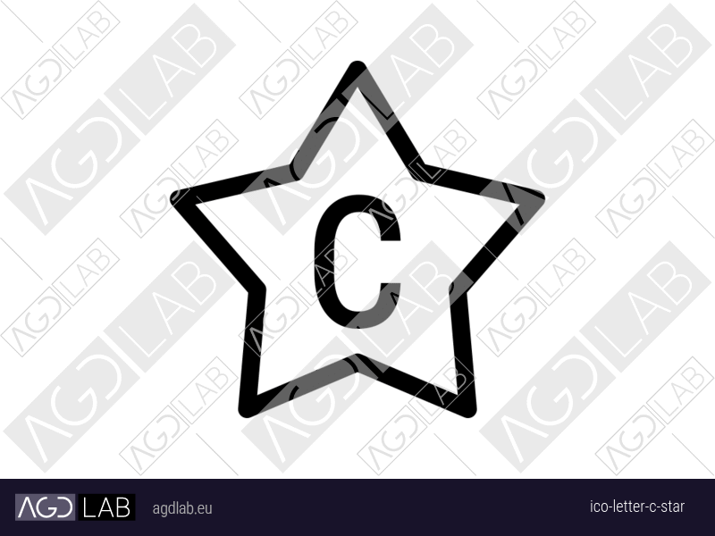 Letter C star icon