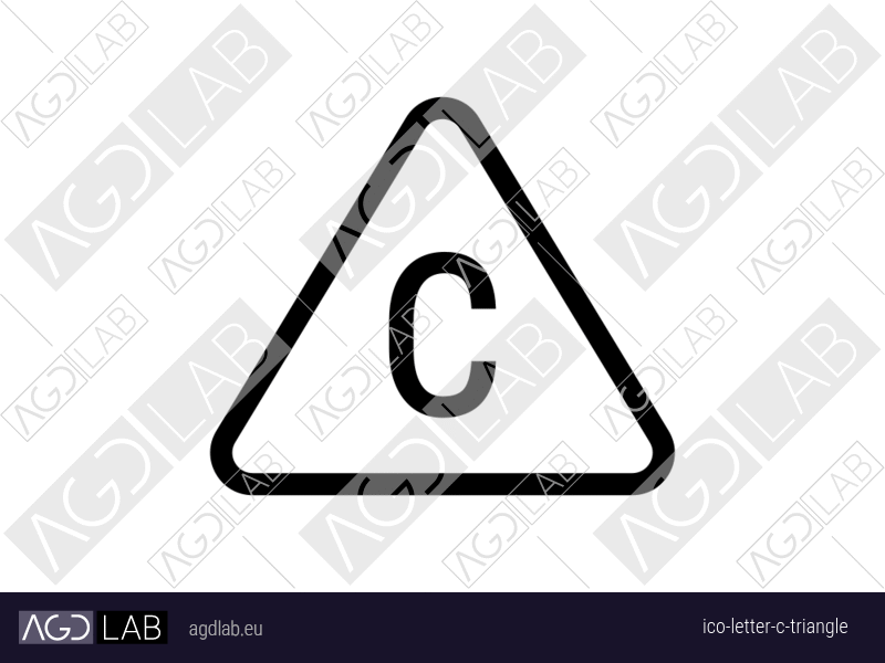 Letter C triangle icon