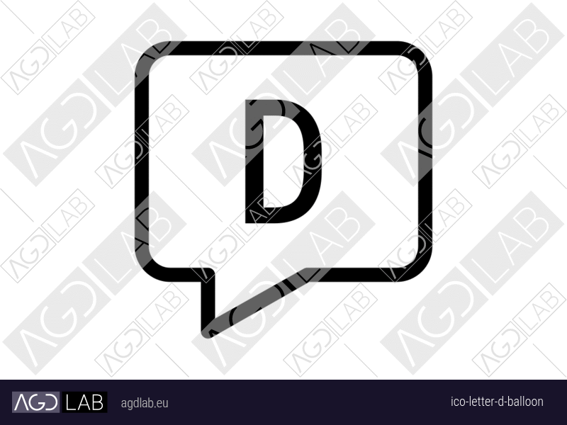 Letter D balloon icon