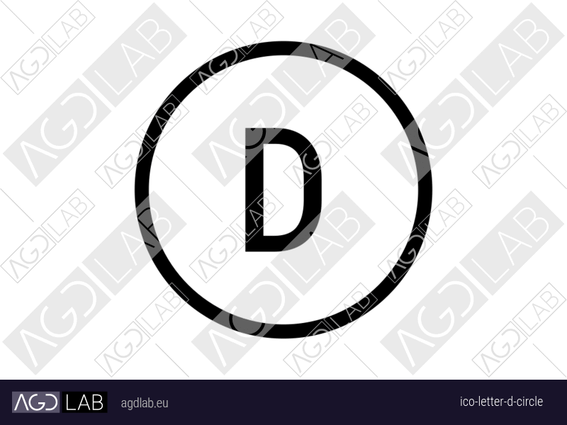 Letter D circle icon