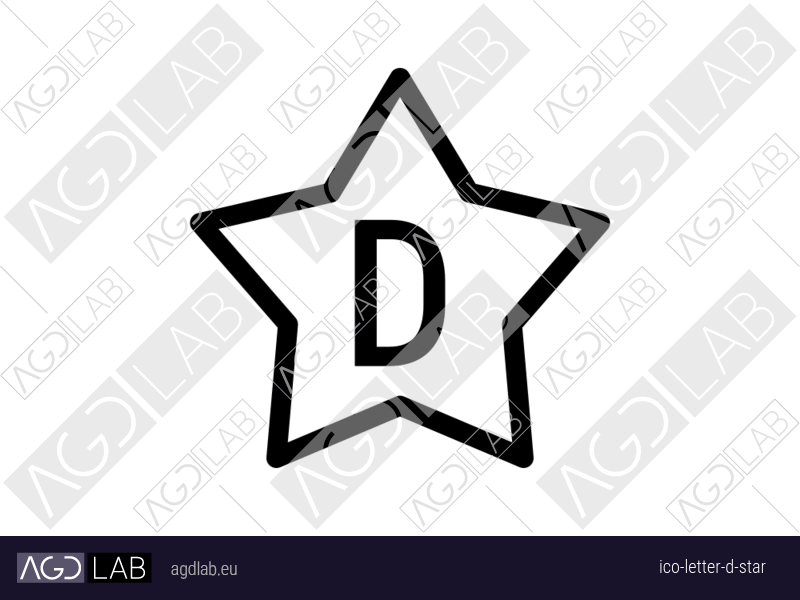 Letter D star icon