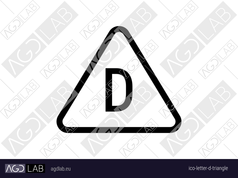 Letter D triangle icon