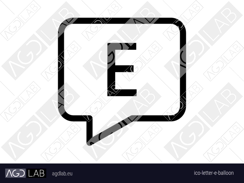 Letter E balloon icon