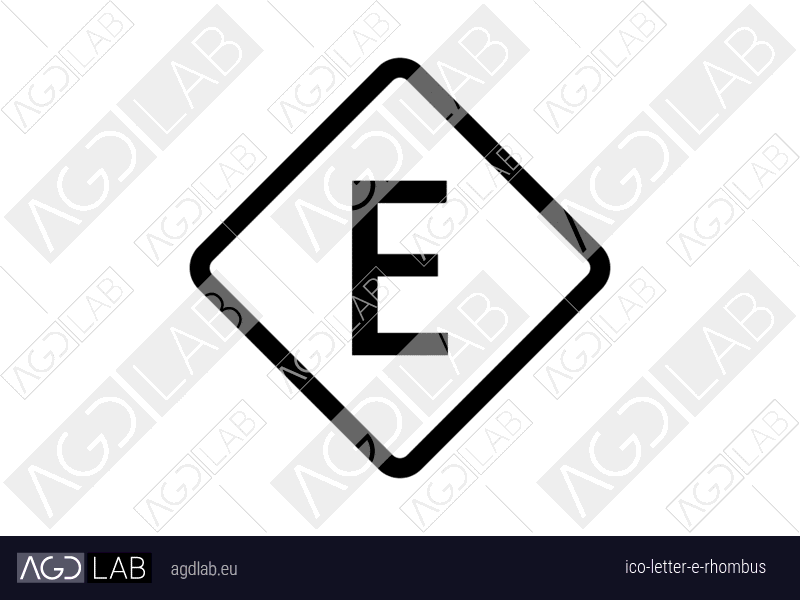 Letter E rhombus icon