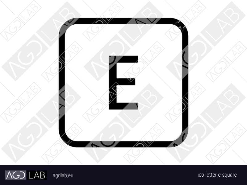 Letter E square icon
