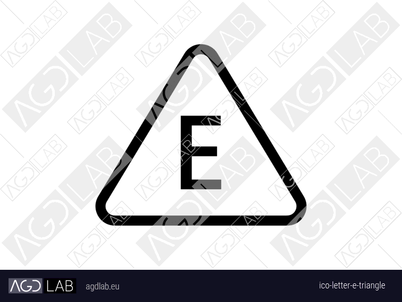 Letter E triangle icon