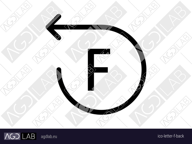Letter F back icon