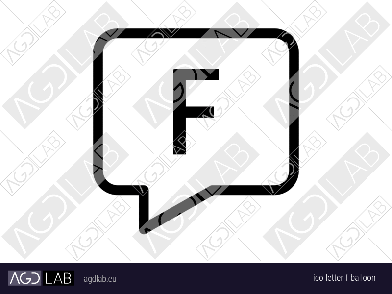 Letter F balloon icon