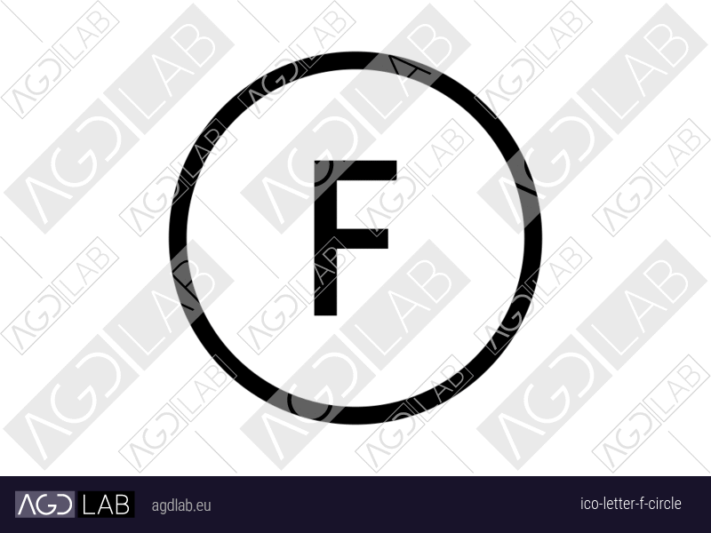 Letter F circle icon