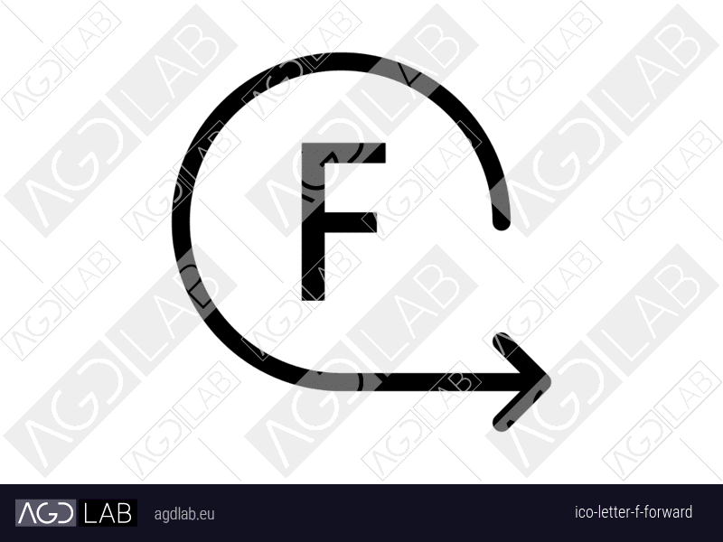 Letter F forward icon