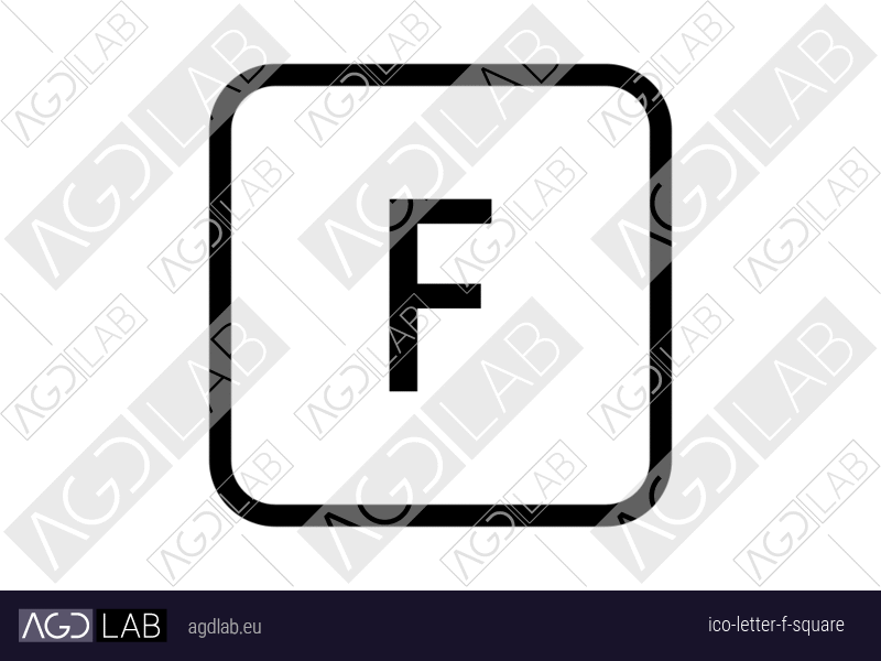 Letter F square icon
