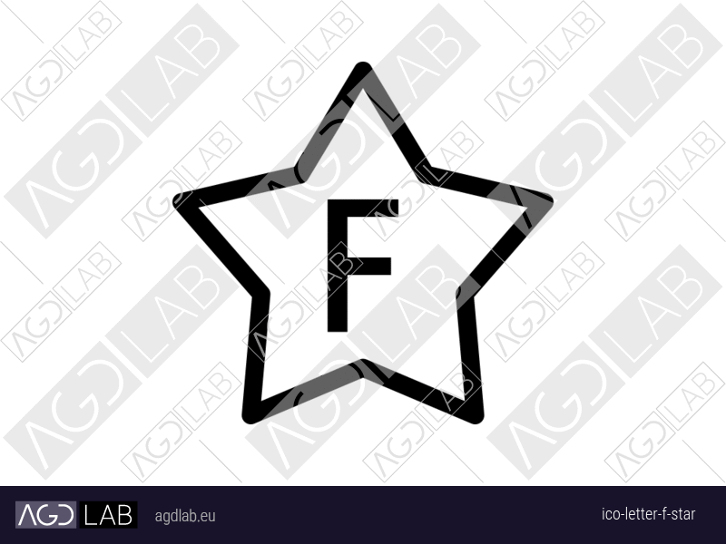Letter F star icon