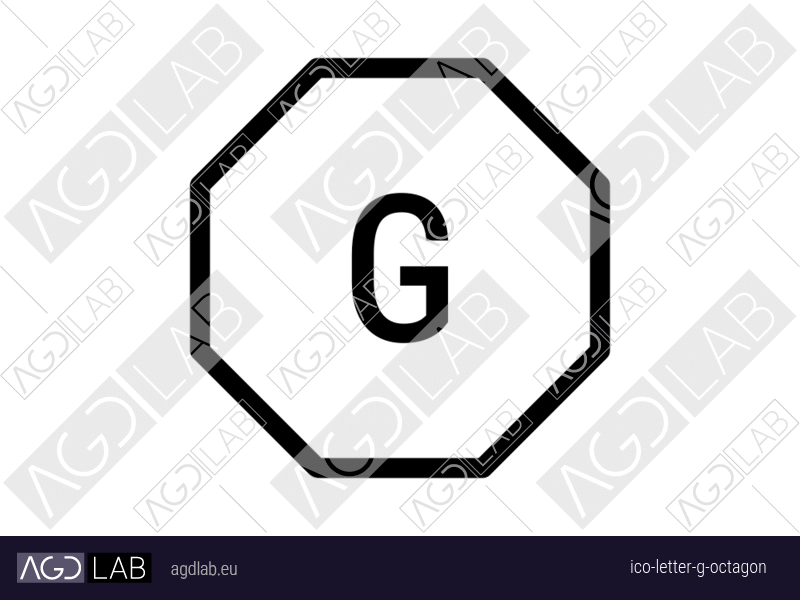 Letter G octagon icon